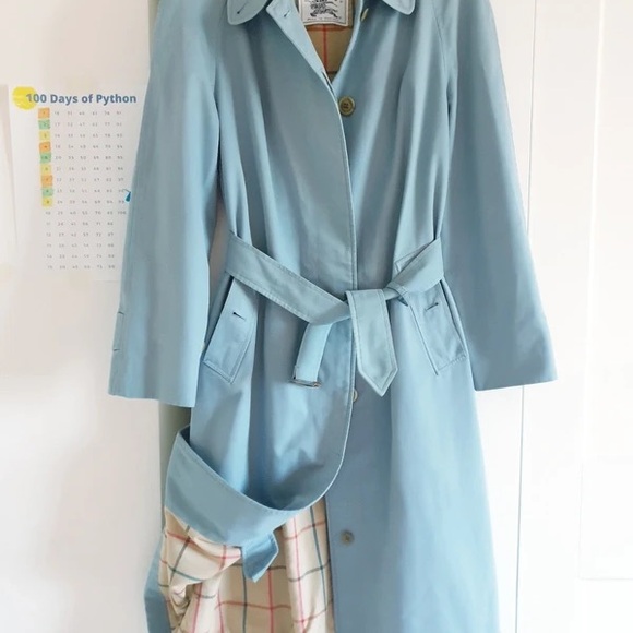 Burberry Light Blue Trench Coat - Picture 1 of 7